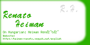 renato heiman business card